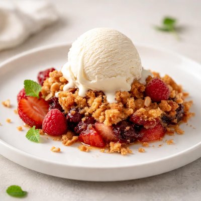 Dessert with ice cream