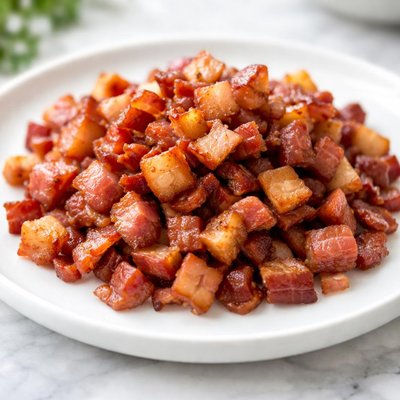 Diced bacon