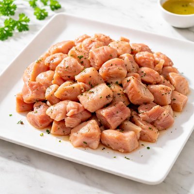 Diced chicken thigh
