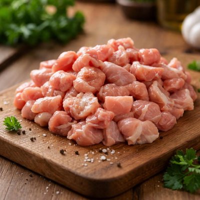 Diced chicken thighs