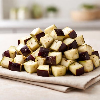 Diced eggplant