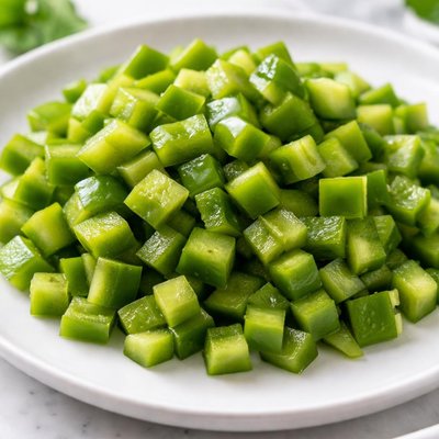 Diced green bell pepper