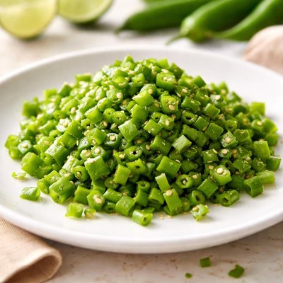 Diced green chilies