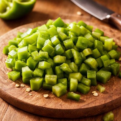 Diced green peppers