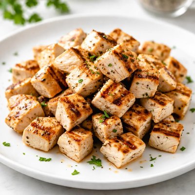 Diced grilled chicken breast
