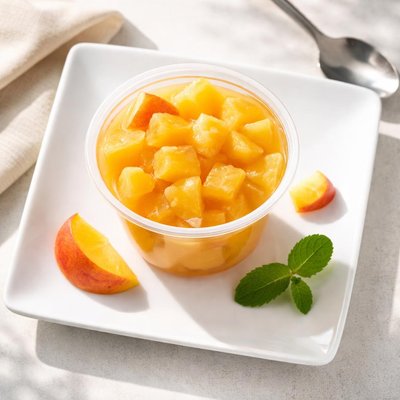 Diced peaches cup