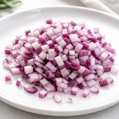 Diced red onion