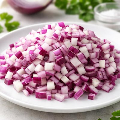 Diced red onions