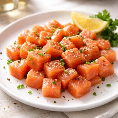 Diced salmon