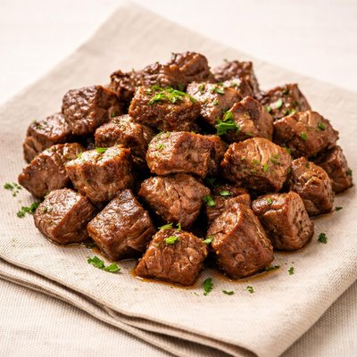 Diced sauteed and drained beef chuck