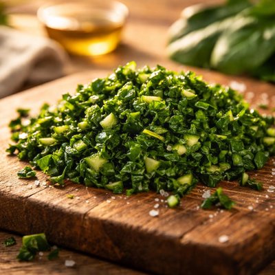 Diced spinach