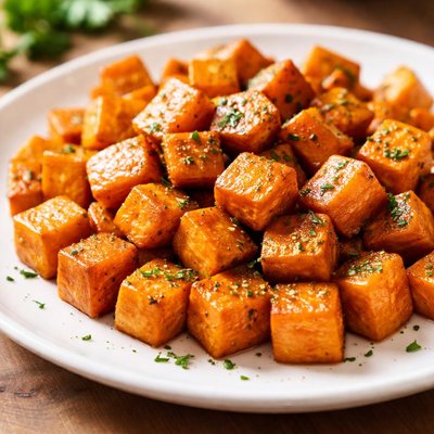 Diced sweet potatoes