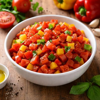 Diced tomatoes and peppers