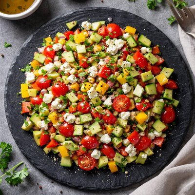 Diced vegetable salad