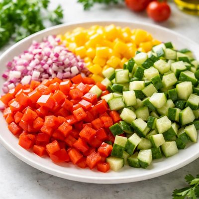 Diced vegetables
