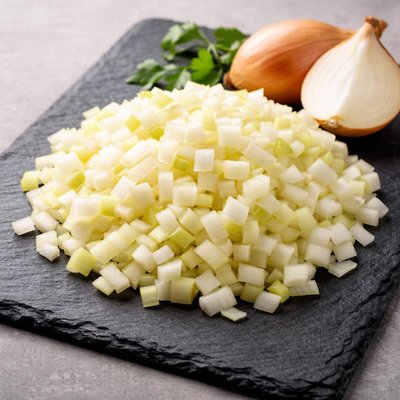 Diced yellow onion