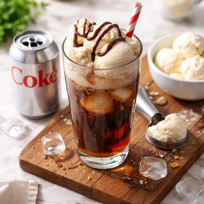 Diet coke float