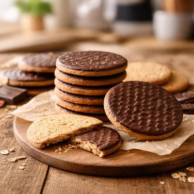 Digestive biscuits with dark chocolate