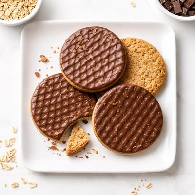 Digestive cookie with chocolate