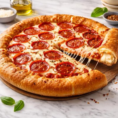 Digiornos stuffed crust pepperoni pizza