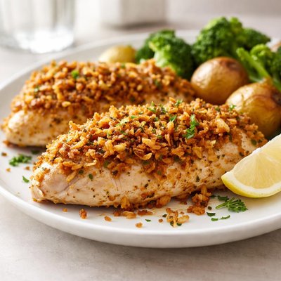 Dijon onion crunch chicken