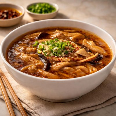 Din tai fung pork hot and sour soup