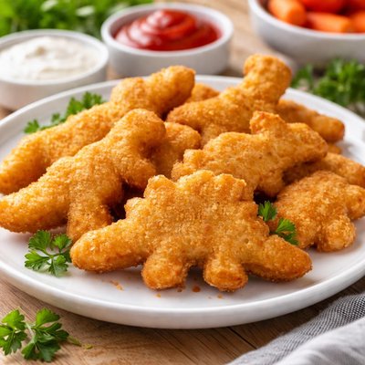 Dino chicken nuggets