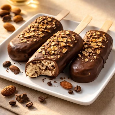 Dipped mocha almond fudge bars almondmilk frozen dessert