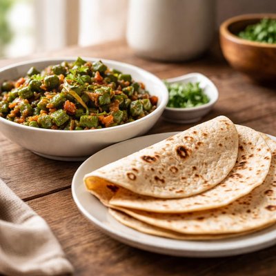 Do roti aur bhindi sabji