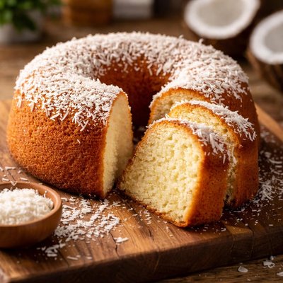 Doce vida bolo de coco caseiro