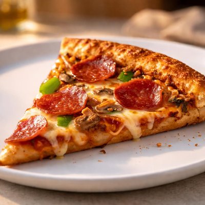 Dominos large pizza slice