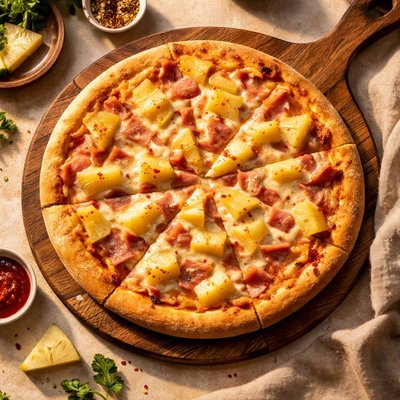 Dominos medium pineapple pizza