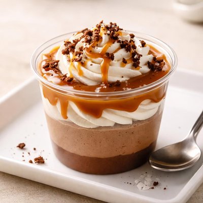Dominos salted caramel mousse