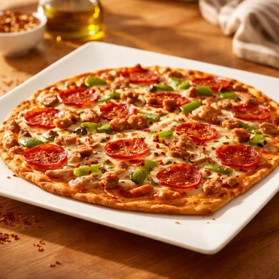 Dominos thin crust pizza