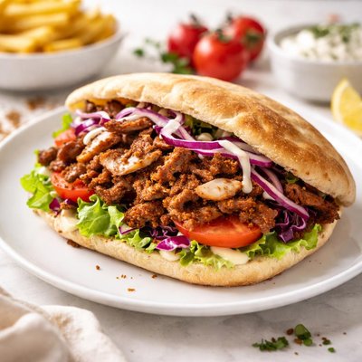 Doner kebab sandwich