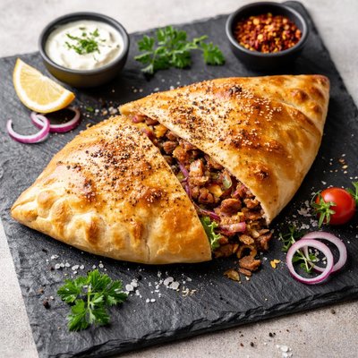 Doner meat calzone