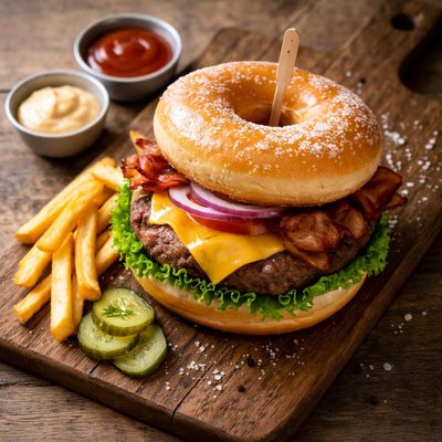 Donut burger