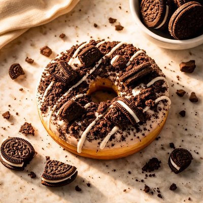 Donut cookie and cream