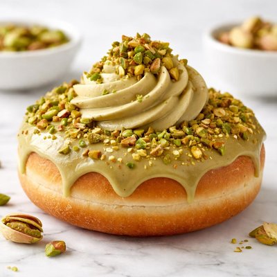 Donut pistachio cream