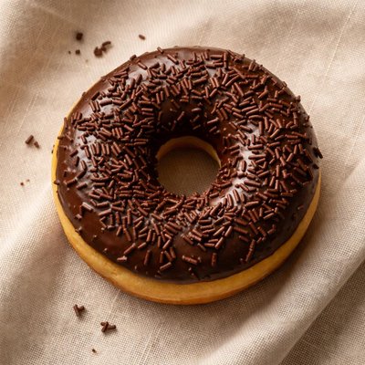 Donut with chocolate sprinkles
