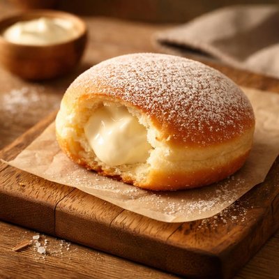 Donut with cream filling