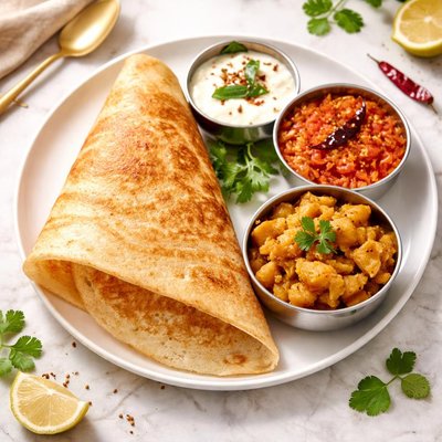 Dosa with curry