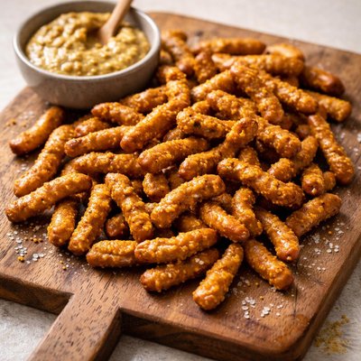 Dots mustard pretzels