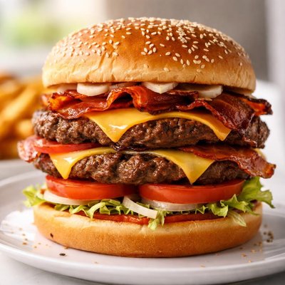 Double bacon cheeseburger five guys