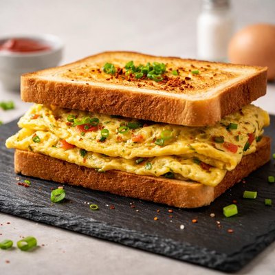 Double bread omelette