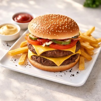 Double cheese burger mc donald