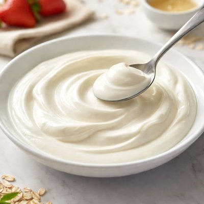 Double cream plain yoghurt