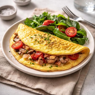 Double egg omelette