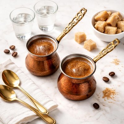 Double greek coffee medium sugar