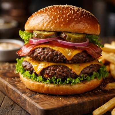 Double meat backyard burger